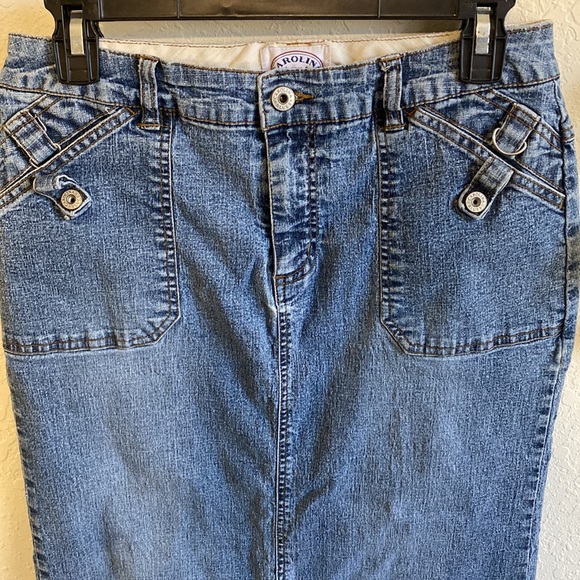 SOLD❣️❣️Vintage 90’s/Y2K Carolina Blues Denim Maxi Skirt✨ - Picture 3 of 7